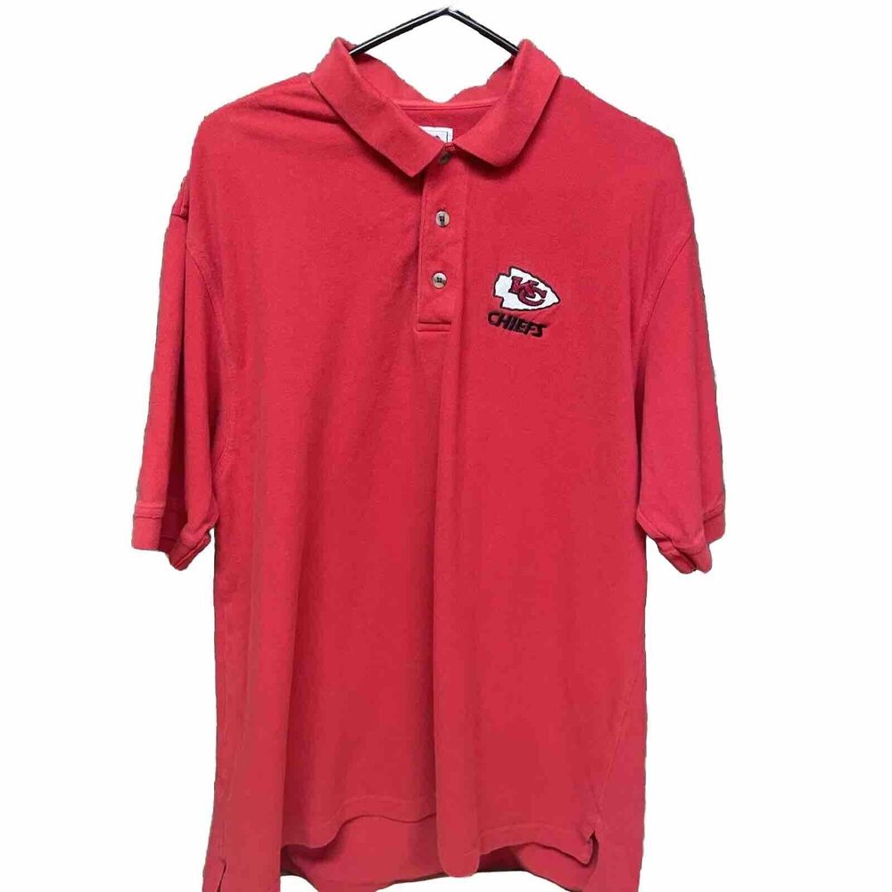 Lee Sport Polo Shirt Mens XL KC CHIEFS‎  NFL Embroidered Polo